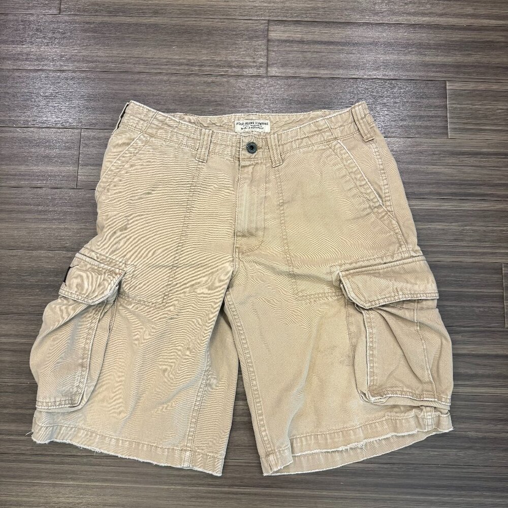 Polo Jeans Co Ralph Lauren Cargo Shorts Mens 32 Beige Utility Military